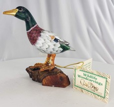 John J Madison Wood Carved Mallard Duck Wildlife Collection Hand Painted Bird - £21.97 GBP