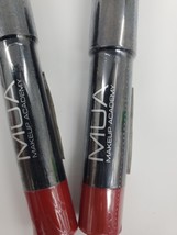 2X  Mua Make Up Academy Lip Color Crayon  350 Poppy New Red  - £11.87 GBP