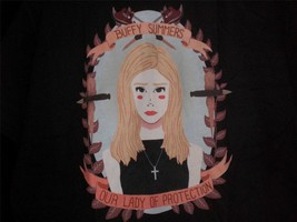 TeeFury Buffy XLARGE &quot;Our Lady of Protection&quot; Buffy Vampire Slayer Shirt... - £11.92 GBP