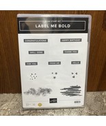 Stampin&#39; Up! Label Me Bold Cling Stamp Set 151631 RETIRED - $20.41 CAD