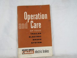 Vintage 1963 Kelsey-Hayes Electric Trailer Brakes Operation and Care Manual - €8,31 EUR