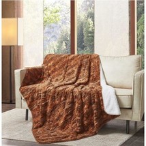 SEQUOIA BARK Super Soft Sherpa Luxury Throw Light Weight Blanket 50" x 70"