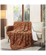 SEQUOIA BARK Super Soft Sherpa Luxury Throw Light Weight Blanket 50&quot; x 70&quot; - £29.84 GBP