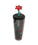 Starbucks Silicone Winter 2022 Poinsettia Venti tumbler 24oz Flower Topp... - $23.15