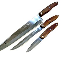 3 Interpur Japan Stainless Steel Butcher Carving Paring Chef Knife Vintage - £11.14 GBP