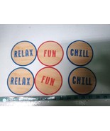 NEW  CARDBOARD COASTERS 6 PACK  chill and fun - £1.39 GBP