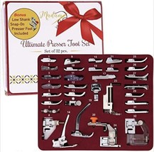 Madam Sew Presser Foot Set 32 Piece Set | The ONLY Sewing Machine Presser Foot - £72.13 GBP