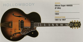 1953 Gibson Super 400CES P-90s Hollow Body Guitar Fridge Magnet 5.25"x2.75" NEW - £3.03 GBP