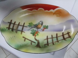 Erdmann Schlegelmilch oval dish birds 7 x 5&quot; [100F] - £55.45 GBP