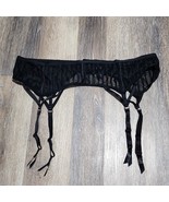 Torrid Curve Black Striped Mesh Garter Belt Size 3/4 Plus Lingerie Burle... - $12.99