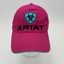 ARIAT Adjustable Baseball Cap Hat Neon pink/sky Blue - £11.68 GBP