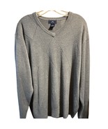 Dockers Sweater Men’s XL Grey Acrylic Pullover Long Sleeve V Neck Travel... - $12.38