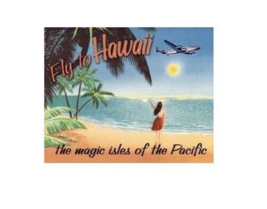 Fly To Hawaii Magic Isles of the Pacific Island Beach Life Metal Tin Sign 12x15&quot; - £9.93 GBP