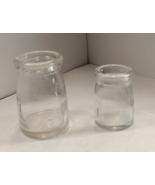 2 Vintage Small clear glass creamer jars,1 bottle is 2-1/4&quot; and the othe... - €11,19 EUR