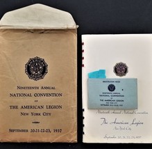 1937 Antique American Legion Natl Conv Nyc Program Ticket Book Env W Negro Bb - £138.46 GBP