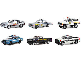 Hot Pursuit Set of 6 Police Cars Series 44 1/64 Diecast Cars Greenlight - $63.52
