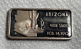 The Hamilton Mint .999 Sterling Silver One Troy Ounce Arizona State Ingot - $79.95