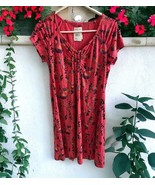 NWT Vintage 90&#39;s Fresh Produce Dress Short Sleeve Floral Pink Size LARGE - $911.28 MXN