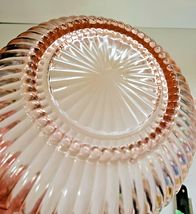 ANCHOR HOCKING PINK DEPRESSION GLASS RIBBED 8" SERVING BOWL WITH HANDLES image 4