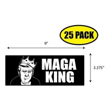 25 PACK 3.37&quot;x 9&quot; MAGA KING BIGGIE Sticker Decal Political MAGA BS0456 - £18.37 GBP