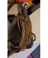 Vintage Horse Pony Harness Studded Leather Single Hookup Décor Tail Cropp - $69.30