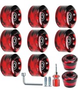 Nezylaf 8 Pack 32 x 58mm, 82A Quad Roller Skate Wheels with Bearing Inst... - £35.37 GBP