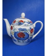 Williams Sonoma Grande Cuisine Ceramic Floral Teapot EUC - £14.86 GBP
