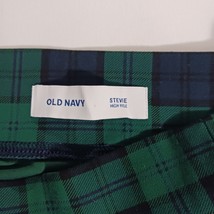 Old Navy STEVIE Print Leggings Stretch Green & Black Plaid Mid-Rise Girls XS image 3