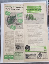 Vintage 1954 John Deere No. 5 hay mower Magazine Ad 3 pieces - £10.95 GBP