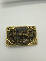Vtg Arizona Arizona Horse Drawn Carriage Heritage Mint 1982 Brass Belt B... - $49.95