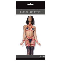 Darque Harness Top And Crotchless Panty Merlot - $47.47