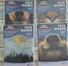 Four (4) Unibody ~ Soft Stretch ~ Face Masks ~ One Size ~ Animal Masks ~... - £11.76 GBP