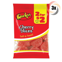 3x Bags Gurley&#39;s Cherry Flavor Slices Soft &amp; Sweet Candy | 4oz | Fast Shipping - £8.97 GBP