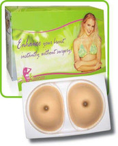 Fullness Women&#39;s Silicone Breast Enhancer Push Up Pads With Brown Nipple #1001B - £20.87 GBP