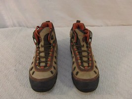 Adult Merrell Brown Orange Leather Women&#39;s sz9 Lace Up Hiking Shoes NM33771 - £44.65 GBP