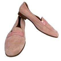 Gravati Italy Flats Loafers 8M Pink Suede Patent Leather 4406 - £98.32 GBP