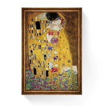The Kiss Gustav Klimt reproduction canvas, Klimt framed canvas, MDF frame - £119.82 GBP