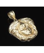 10K GOLD  Vintage Polished Carved Woman Head Pendant  GP367 - $412.71