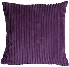 Wide Wale Corduroy 18x18 Purple Throw Pillow, with Polyfill Insert - £31.93 GBP