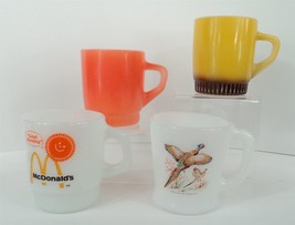 Vintage Fire King Anchor Hocking Lot of 4 Random Coffee Cups - McDonalds &amp; More - £20.01 GBP