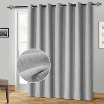Sliding Door Curtains, Patio Door Curtains, Linen-Textured, 96 Inches Long. - £44.01 GBP