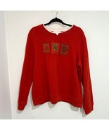 Breckenridge XL Crewneck Sweatshirt Grannycore Cottage Plant Leaves - $20.11