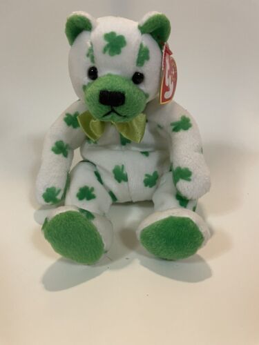Ty Beanie Buddy "Clover the St. Patricks Day Bear" Plush, Stuffed Animal. 2002 - $8.90