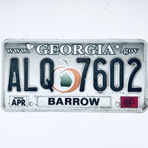 2007 United States Georgia Barrow County Passenger License Plate ALQ 7602 - $225.96 MXN