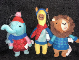 2021 Target Christmas Wondershop Plush Dressed Animal Ornament Lot Of 3 NEW - £17.88 GBP