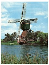 Holland Windmill on the Water Postcard Posted 1957 - £7.87 GBP