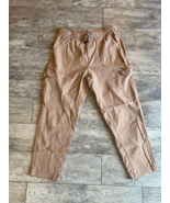 Athleta Farallon Cargo Crop Pants size 6 531093 Capri Pull on pant Khaki... - $800.02 MXN