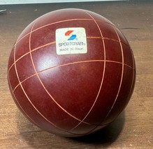 Vintage Sportcraft maroon/red Square Line Pattern Bocce Ball Replacement - £7.99 GBP