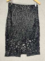 Express Skirt Size 4 Womens Length 25 inches Black Sequin NWT $79 - $21.88