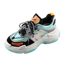 Women&#39;s Chunky Sneakers Lace-up All-match Vulcanize Shoes Multicolor Breathable  - £49.20 GBP